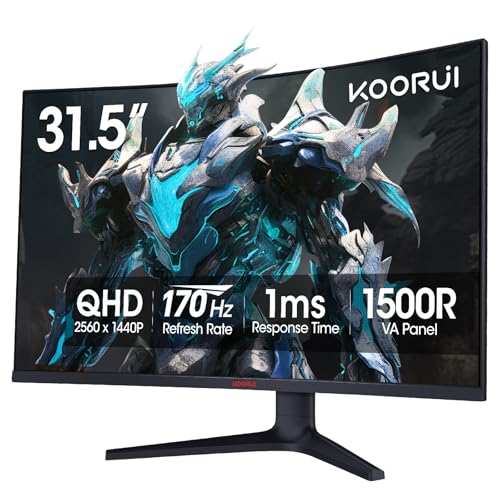 Koorui 32 Inch Curved Gaming Monitor Qhd