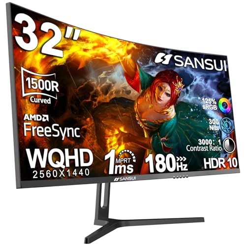 Sansui 32-Inch Curved Gaming Monitor