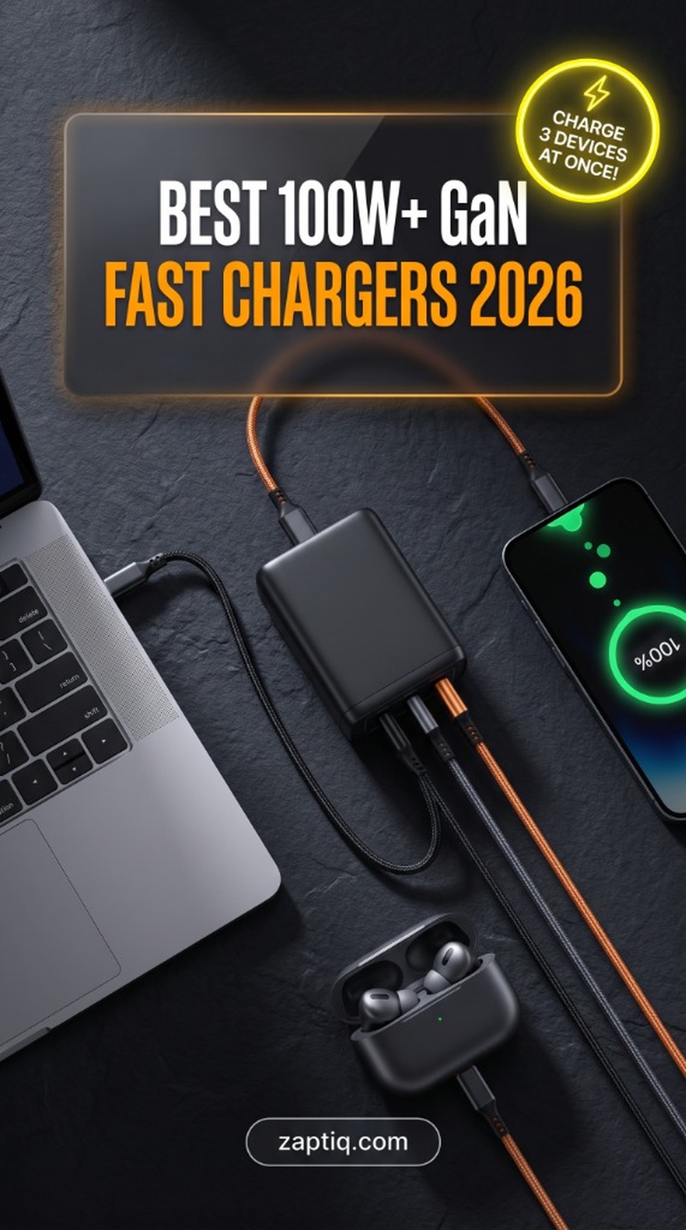 Best 100W+ GaN Fast Chargers Pin Zaptiq