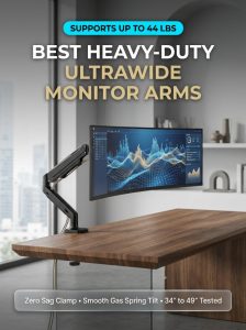 Best Heavy-Duty Monitor Arms for 34-Inch to 49-Inch Ultrawide Displays (Tested)